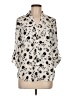 BCX 100% Polyester Animal Print Ivory 3/4 Sleeve Blouse Size M - photo 1
