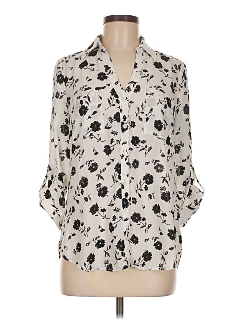 Pre-owned Bcx 3/4 Sleeve Blouse In White