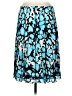 Carlisle 100% Silk Print Blue Silk Skirt Size 8 - photo 2