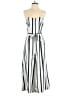 H&M 100% Polyester Stripes Ivory Jumpsuit Size 4 - photo 1