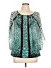 Style&Co 100% Polyester Teal 3/4 Sleeve Blouse Size L - photo 1