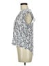 Fun2Fun 100% Rayon Gray Short Sleeve Blouse Size M - photo 5