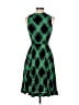 Maple 100% Acetate Argyle Green Cocktail Dress Size 2 - photo 2