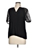 Blu Pepper Black Short Sleeve Blouse Size L - photo 1
