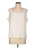 Susan Graver Ivory Sleeveless T-Shirt Size L - photo 1
