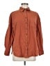 Assorted Brands Solid Brown Long Sleeve Button-Down Shirt Size M - photo 1