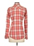 Guess 100% Cotton Plaid Orange Long Sleeve Button-Down Shirt Size XS - photo 2