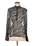 Rag & Bone 100% Silk Metallic Silver Long Sleeve Silk Top Size M - photo 1