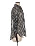 Rag & Bone 100% Silk Metallic Silver Long Sleeve Silk Top Size M - photo 4