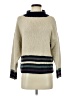 Unbranded 100% Cotton Stripes Tan Turtleneck Sweater Size S - photo 1