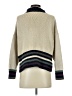 Unbranded 100% Cotton Stripes Tan Turtleneck Sweater Size S - photo 2