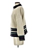 Unbranded 100% Cotton Stripes Tan Turtleneck Sweater Size S - photo 5