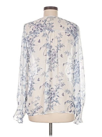 Paige Long Sleeve Silk Top (view 2)