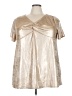 Roaman's Metallic Gold Short Sleeve Blouse Size 22 - 24 - photo 1