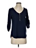 Tempted Blue 3/4 Sleeve Blouse Size S - photo 1
