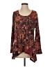 Soft Surroundings Burgundy Long Sleeve Blouse Size S - photo 1