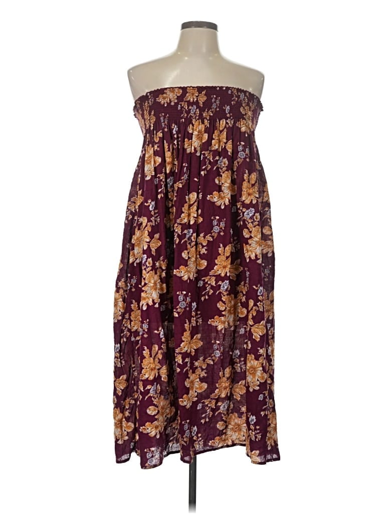 Pre-owned Natural Life Casual Skirt In Burgundy