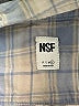 NSF 100% Cotton Plaid Gray Long Sleeve Button-Down Shirt Size L - photo 7