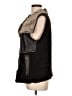 DENA 100% Polyester Black Faux Fur Vest Size L - photo 5