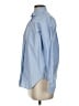 Everlane Chevron-herringbone Blue Long Sleeve Button-Down Shirt Size 00 - photo 5
