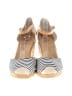 Vintage 7 Eight Stripes Gray Tan Wedges Size 10 - photo 2