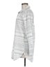 Garnet Hill Stripes Silver 3/4 Sleeve Button-Down Shirt Size 8 - photo 5