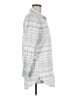 Garnet Hill Stripes Silver 3/4 Sleeve Button-Down Shirt Size 8 - photo 4