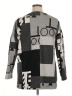Chalet et Ceci Graphic Gray Pullover Sweater Size XL - photo 2