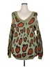 GiGio Animal Print Green Pullover Sweater Size M - photo 1