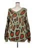GiGio Animal Print Green Pullover Sweater Size M - photo 2