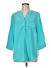 Monroe and Main 100% Polyester Teal 3/4 Sleeve Blouse Size M - photo 1