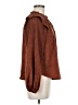Lush 100% Polyester Brown Long Sleeve Blouse Size M - photo 4