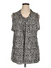 Cj Banks Black Gray Sleeveless Blouse Size XL (estimated) - photo 1