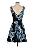 Bebe 100% Polyester Floral Blue Cocktail Dress Size XS - photo 2