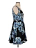 Bebe 100% Polyester Floral Blue Cocktail Dress Size XS - photo 4