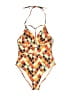 Cupshe Argyle Orange One Piece Swimsuit Size L - photo 1