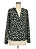 Lumiere 100% Polyester Polka Dots Green Long Sleeve Blouse Size M - photo 1