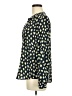 Lumiere 100% Polyester Polka Dots Green Long Sleeve Blouse Size M - photo 5
