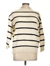 Unbranded Stripes Ivory Turtleneck Sweater Size L (estimated) - photo 1