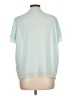 Ann Taylor 100% Polyester Teal Short Sleeve Blouse Size L - photo 2