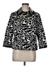 Chico's 100% Polyester Animal Print Black Jacket Size Med (1) - photo 1