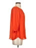 Hue 100% Polyester Orange 3/4 Sleeve Blouse Size S - photo 4