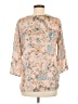 Le Lis 100% Polyester Tan 3/4 Sleeve Blouse Size M - photo 2