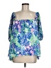Body Language Paris Blue 3/4 Sleeve Blouse Size M - photo 1