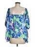 Body Language Paris Blue 3/4 Sleeve Blouse Size M - photo 2