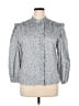 Something Navy 100% Cotton Blue 3/4 Sleeve Blouse Size XL - photo 1