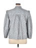 Something Navy 100% Cotton Blue 3/4 Sleeve Blouse Size XL - photo 2