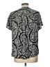 Croft & Barrow 100% Rayon Paisley Silver Short Sleeve Top Size L - photo 2