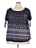 Siren Lily 100% Polyester Blue Short Sleeve Blouse Size 3X - photo 1