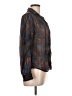Stuart Lang Metallic Black Long Sleeve Blouse Size 10 - photo 4